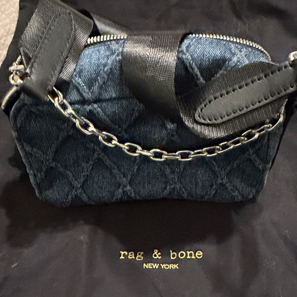 Rag & Bone Blue Quilted Crossbody Bag - Picture 4 of 6